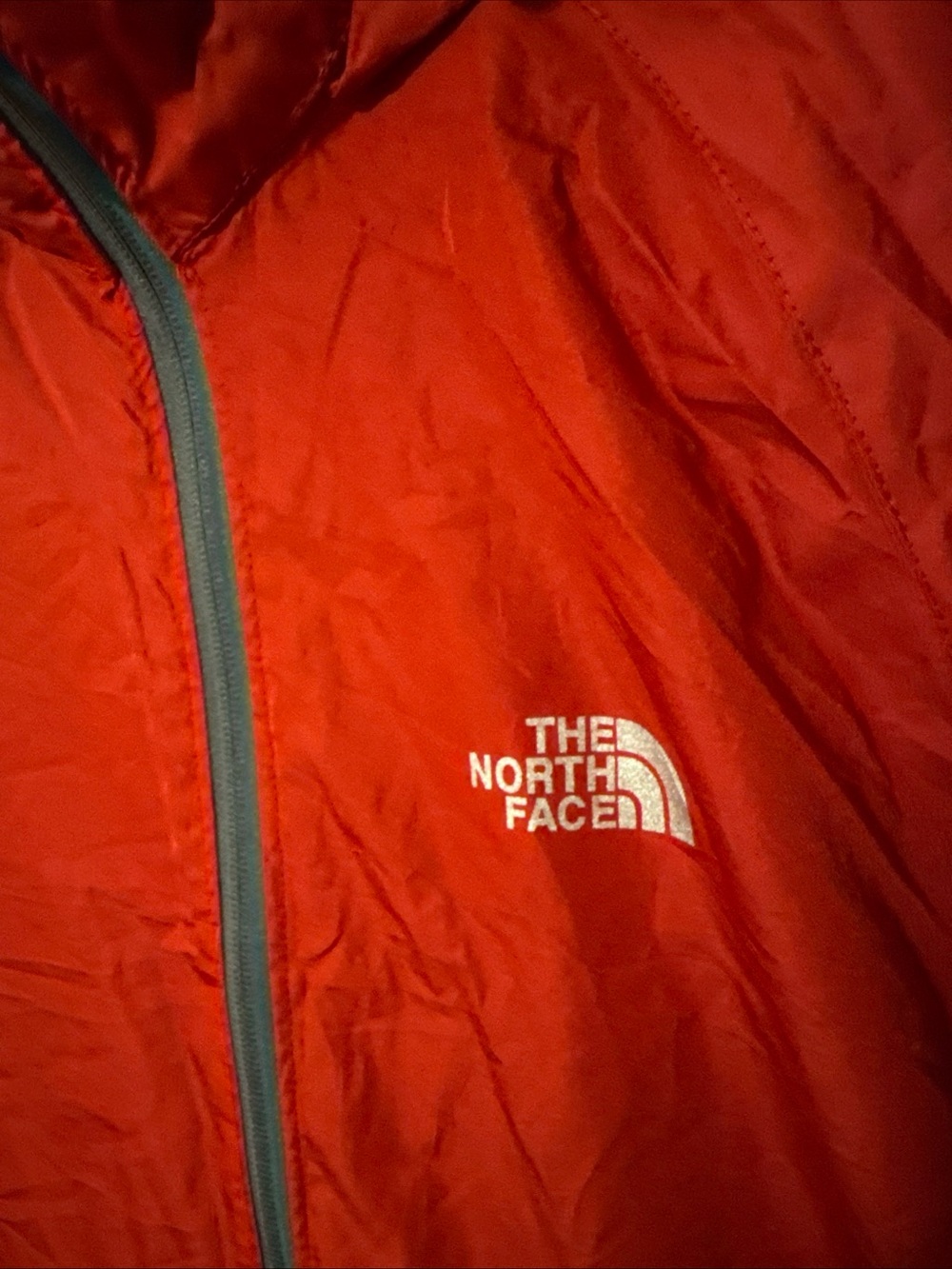 The North Face Men's Red Lightweight hooded windbreaker Jacket
